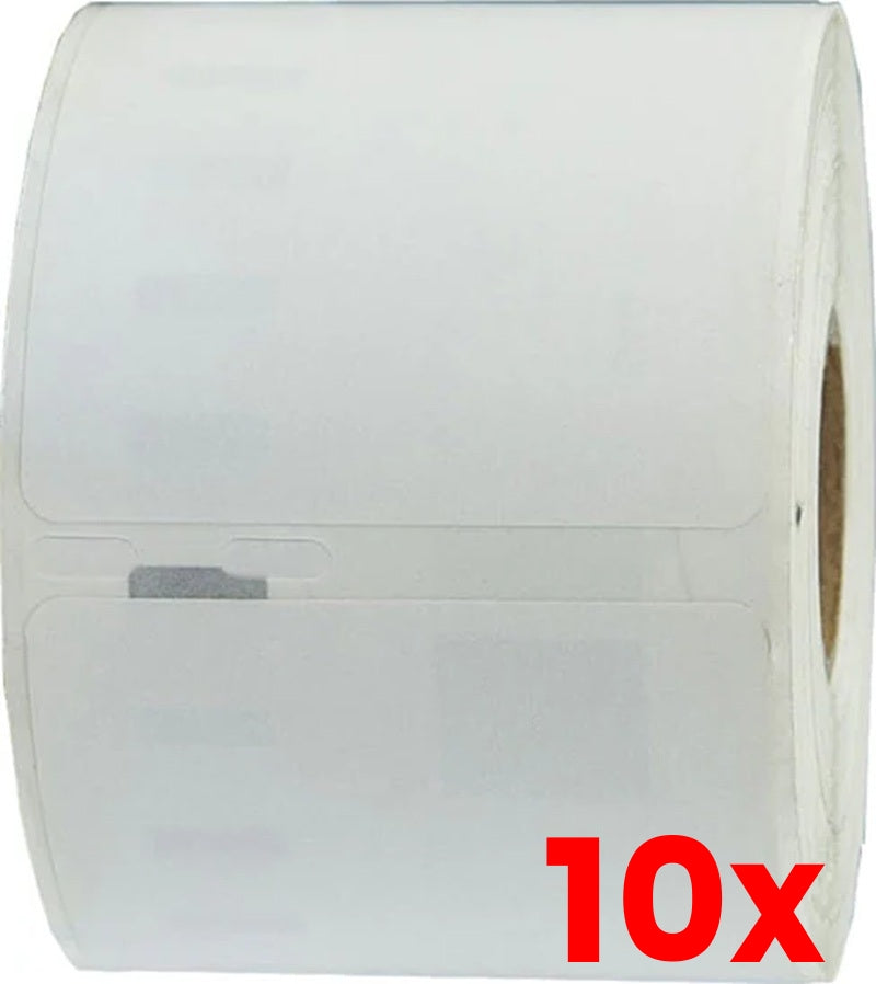 10 X Compatible Dymo SD99014 S0722430 54mm x 101mm White Shipping/Badge Thermal Ship Label Roll - 220 labels per rol