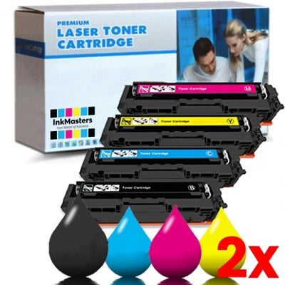 2 X 4 Pack HP 416X Toner Compatible *With New Chip* W2040X-W2043X 1BK,1C,1M,1Y
