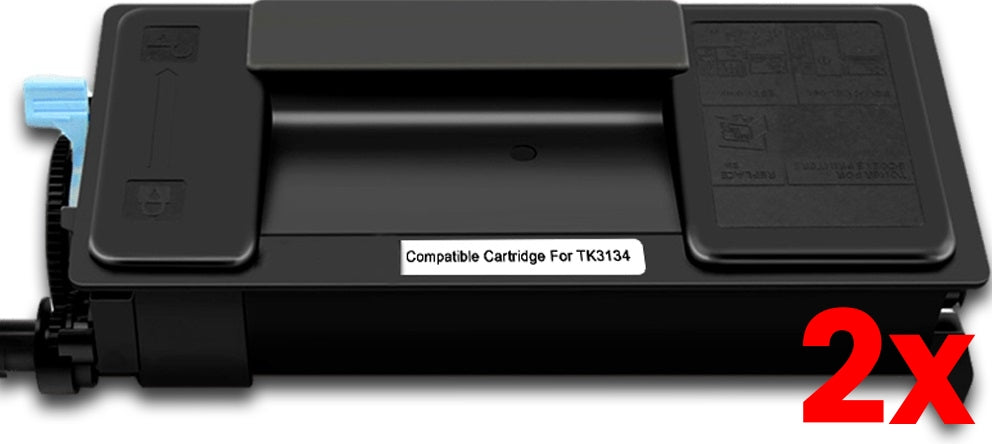 2 X Kyocera TK3134 Compatible Black Toner kit 25,000 Print