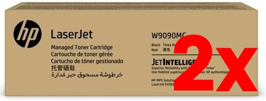2 X Genuine HP W9090MC Black Toner Cartridge 8,600 Pages / HP MFP E47528f E45028dn