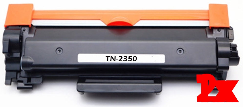 2 X Brother TN-2350 Black Compatible Toner Cartridge 2,600 Pages