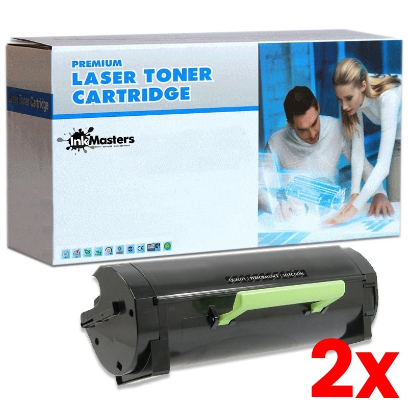 2 X Lexmark 503H 50F3H00 Compatible Black Toner Cartridge 5000 Page