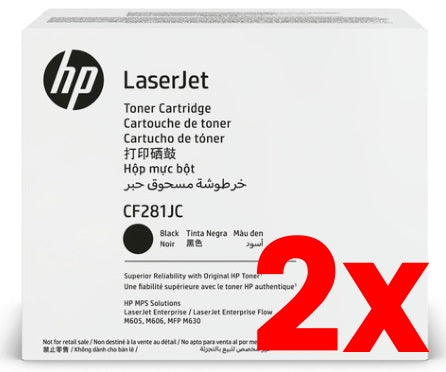 2 X Genuine HP 81X CF281JC Contract Toner Cartridge 30,000 Print