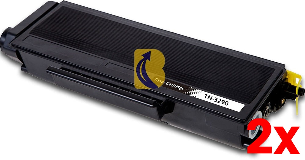 2 X Brother TN3290 Compatible Black Toner Cartridge 8000 Page