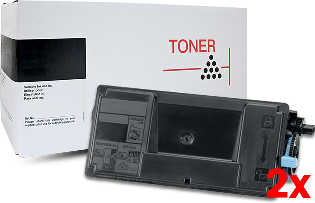 2 X White Box Premium Kyocera TK3164 Black Toner Kit 12,500 Print