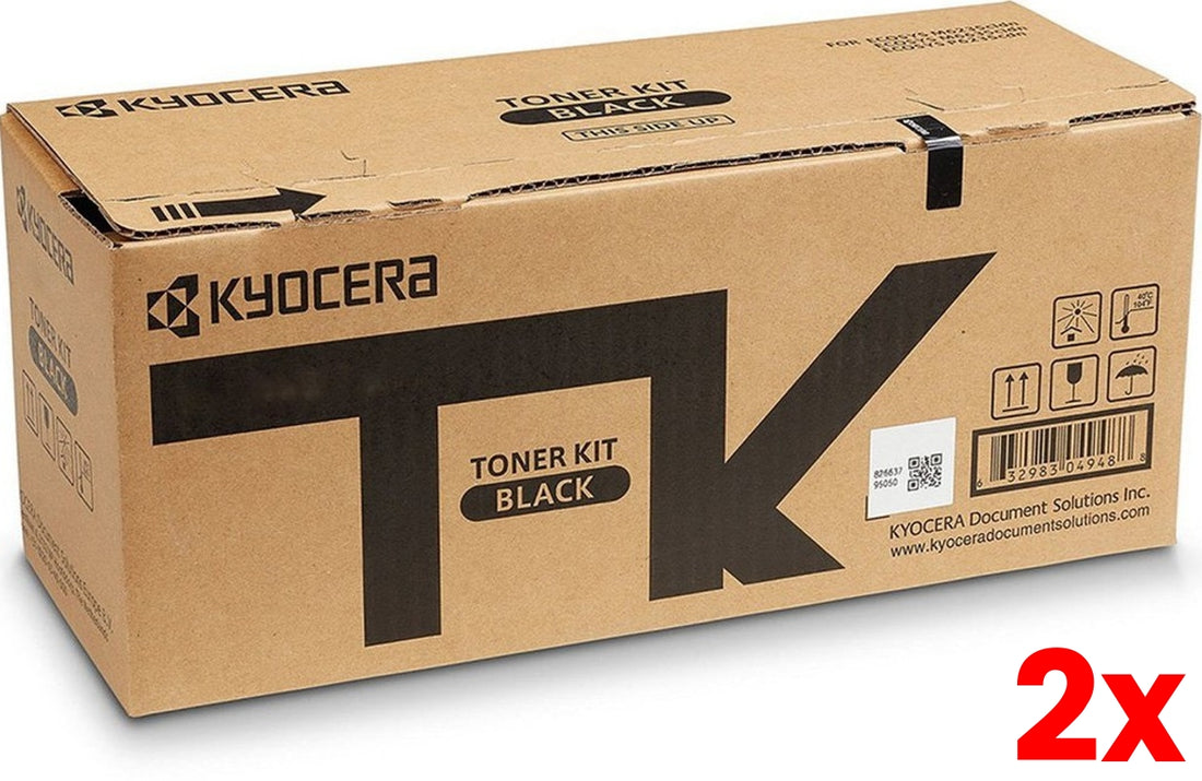 2 X Genuine Kyocera TK-1264 Black Toner Kit 10,000 Print