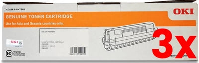3 X Genuine OKI B432 45807103 Black Toner Cartridge 3,000 Prints