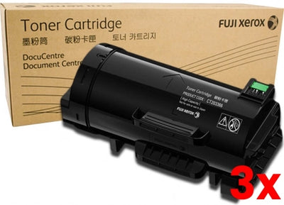 3 X Genuine Fuji Xerox CT203366-CT203367 Toner Cartridge 25,000 Pages