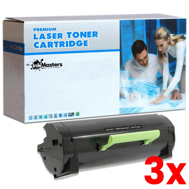 3 X Lexmark 503H 50F3H00 Compatible Black Toner Cartridge 5000 Page