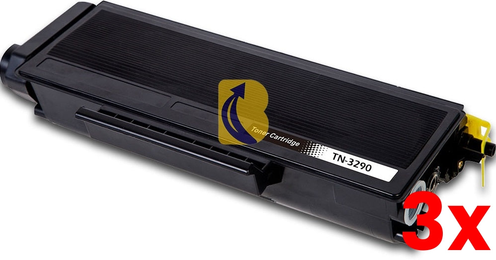 3 X Brother TN3290 Compatible Black Toner Cartridge 8000 Page