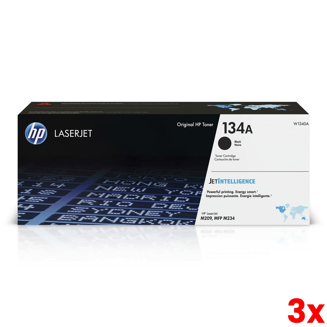 3 X Genuine HP 134A W1340A Toner Cartridge 1100 Page