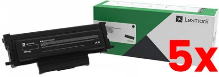 5 X Genuine Lexmark B226000 Black Toner Cartridge B2236 MB2236 1,200 pages