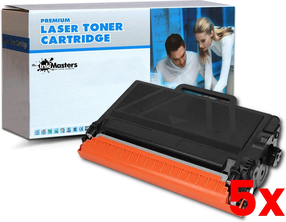 5 X Brother TN3440 Compatible Toner Cartridge - 8000 Page