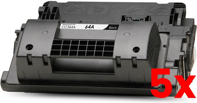 5 X HP 64X CC364X Compatible Toner Cartridge 24,000 Page