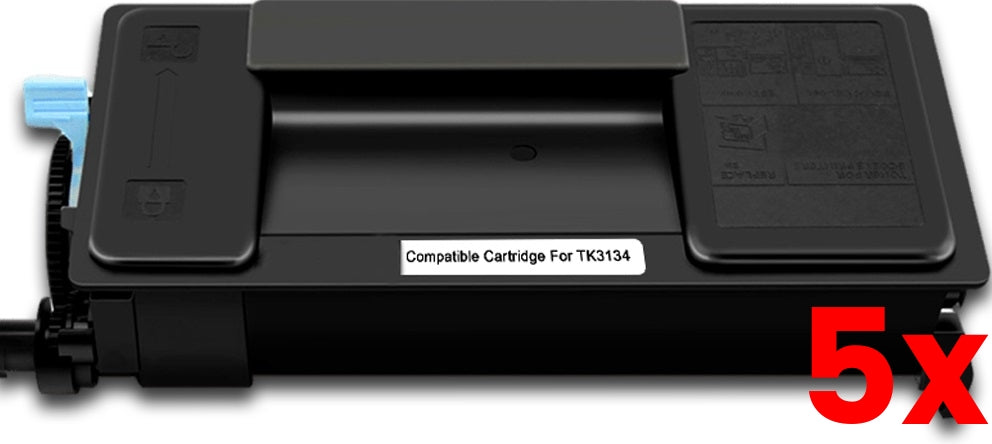 5 X Kyocera TK3134 Compatible Black Toner kit 25,000 Print