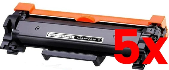 5 X Brother TN-2450 Compatible Toner Cartridge 3,000 Page
