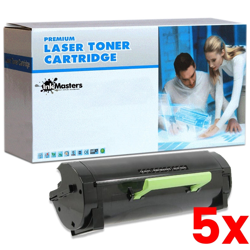 5 X Lexmark 503H 50F3H00 Compatible Black Toner Cartridge 5000 Page