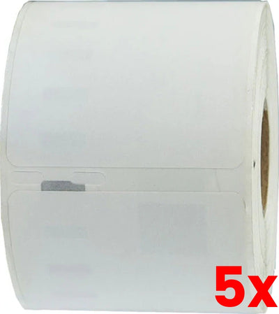 5 X Compatible Dymo SD99014 S0722430 54mm x 101mm White Shipping/Badge Thermal Ship Label Roll - 220 labels per rol