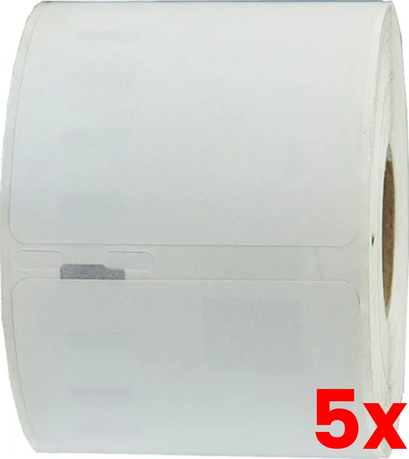 5 X Compatible Dymo SD99014 S0722430 54mm x 101mm White Shipping/Badge Thermal Ship Label Roll - 220 labels per rol