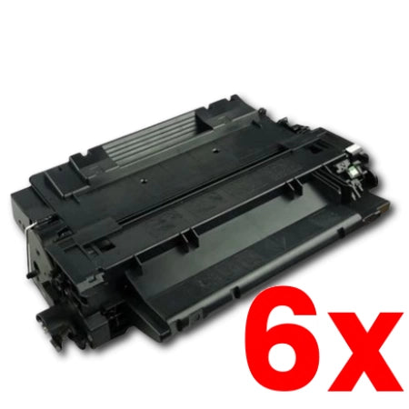 6 X HP 55X CE255X Compatible Toner Cartridge 12,000 Pages