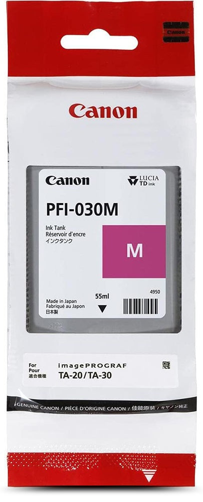 Genuine Canon PFI030 Magenta Ink Tank 55m