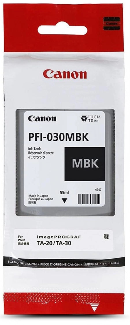 Genuine Canon PFI030 Matte Black Ink Tank 55ml