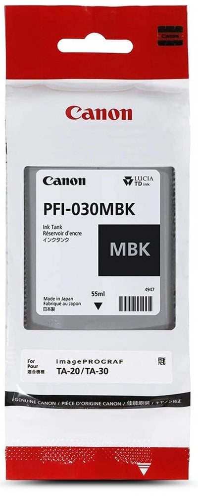 Genuine Canon PFI030 Matte Black Ink Tank 55ml