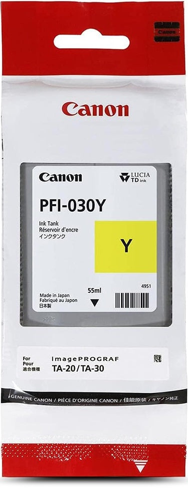 Genuine Canon PFI030 Yellow Ink Tank 55m
