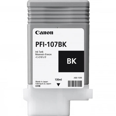 Genuine Canon PFI107BK Black Ink Cartridge 130ml 2,200 Print Yield