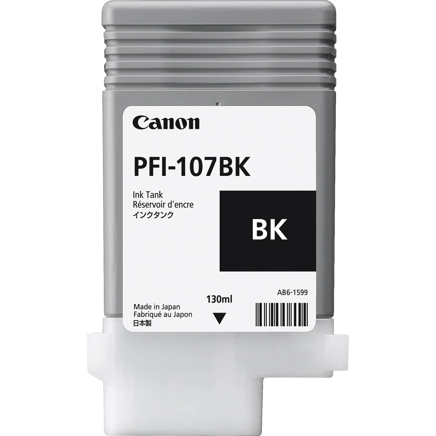 Genuine Canon PFI107BK Black Ink Cartridge 130ml 2,200 Print Yield