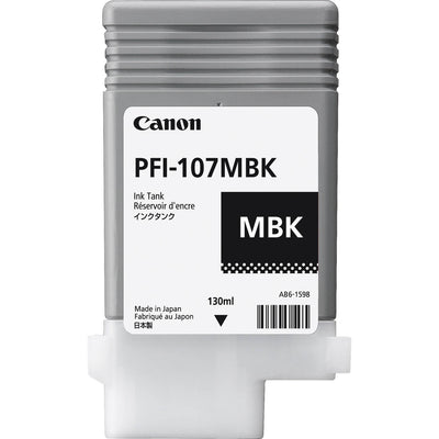 Genuine Canon PFI107MBK Matte Black Ink Cartridge 130ml 1.5K Print Yield