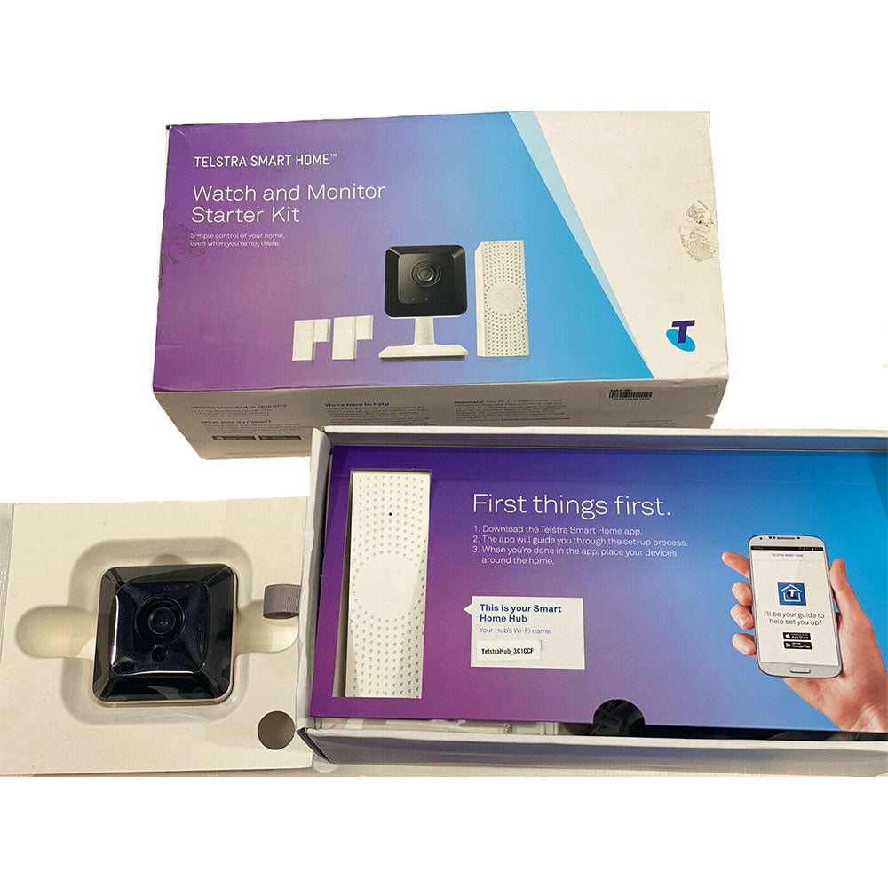 Telstra Smart Home - Watch and Monitor Starter Kit Like New