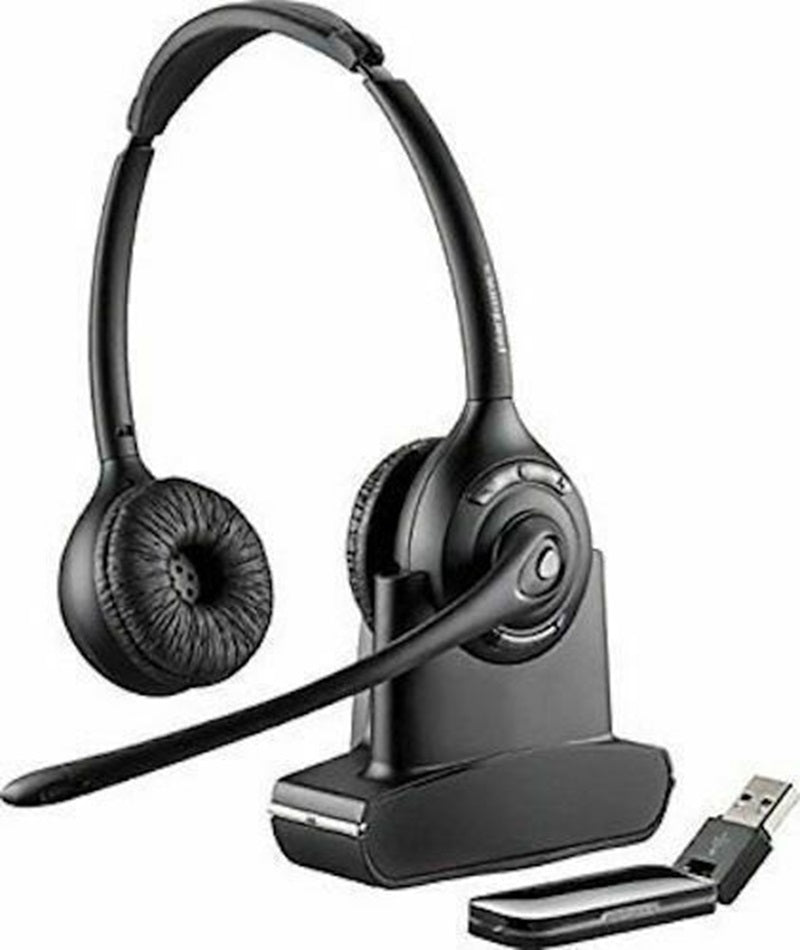 Plantronics Savi W420 W420-M DUO Wireless Headset, Base, AC Adapter, Phone Cable Refurbished