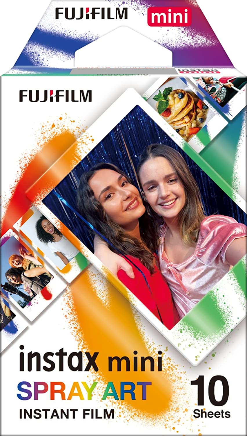 Pack of 10 Fujifilm instax mini Spray Art Film - Compatible with Fujifilm INSTAX Mini Camera