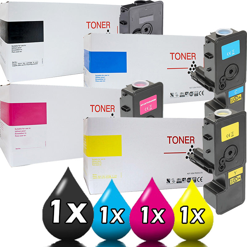 4 Pack White Box Kyocera TK5244 Compatible Toner Kits 1BK,1C,1M,1Y