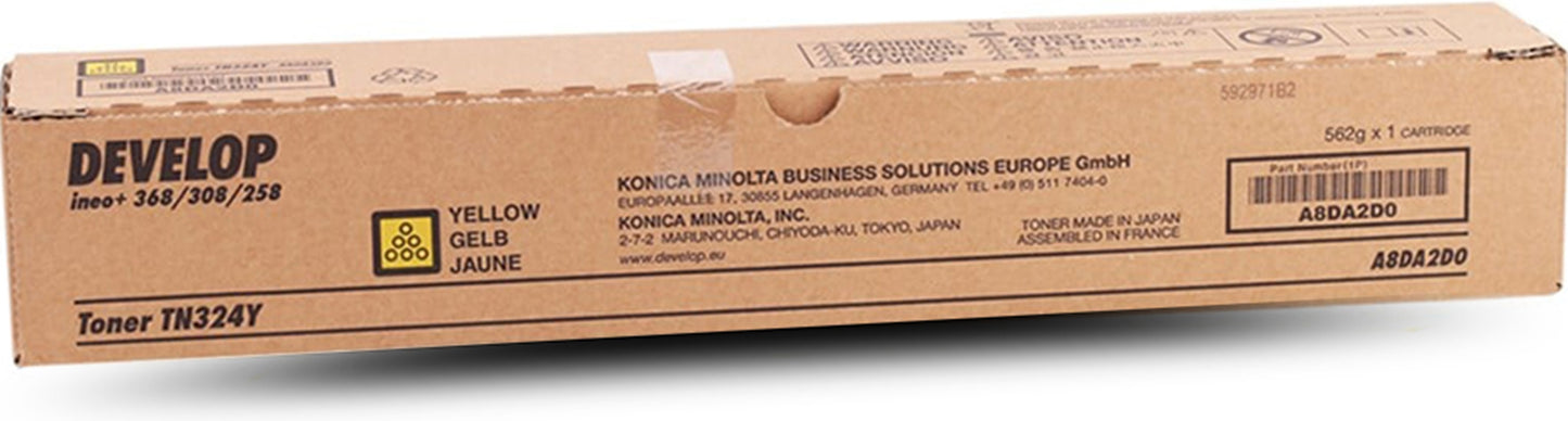 Genuine Develop TN-324Y Yellow Toner 26,000 Pages (Ineo+ 258 / 308 / 368)