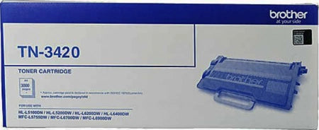 Genuine Brother TN3420 Black Toner Cartridge 3000 Pages