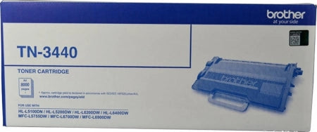 Genuine Brother TN3440 Black Toner Cartridge 8,000 Pages
