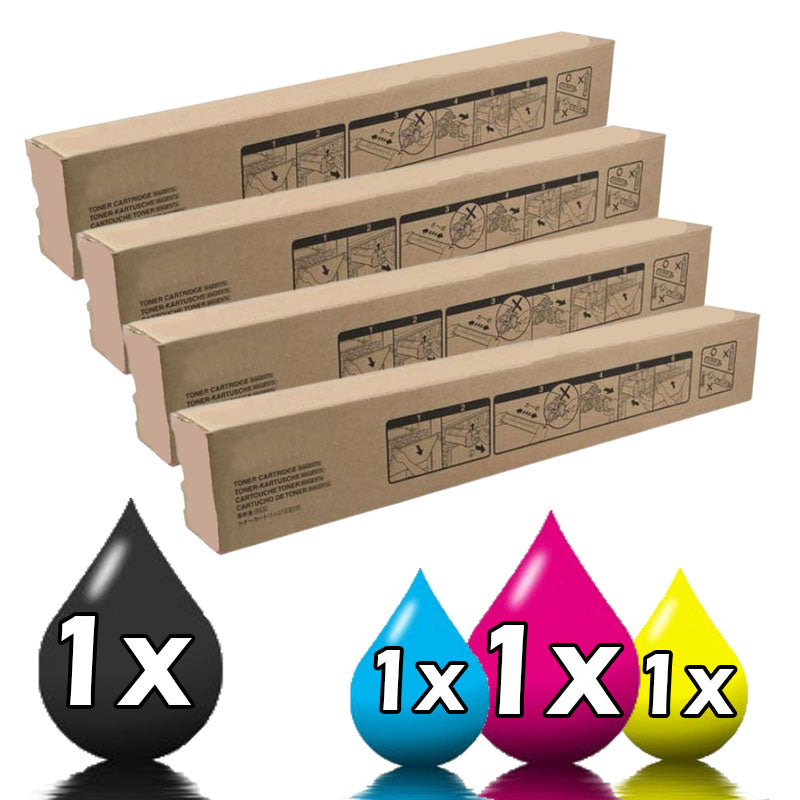 Compatible 4 Pack Sharp Toner Cartridges 1BK,1C,1M,1Y (MX-23GTCA)
