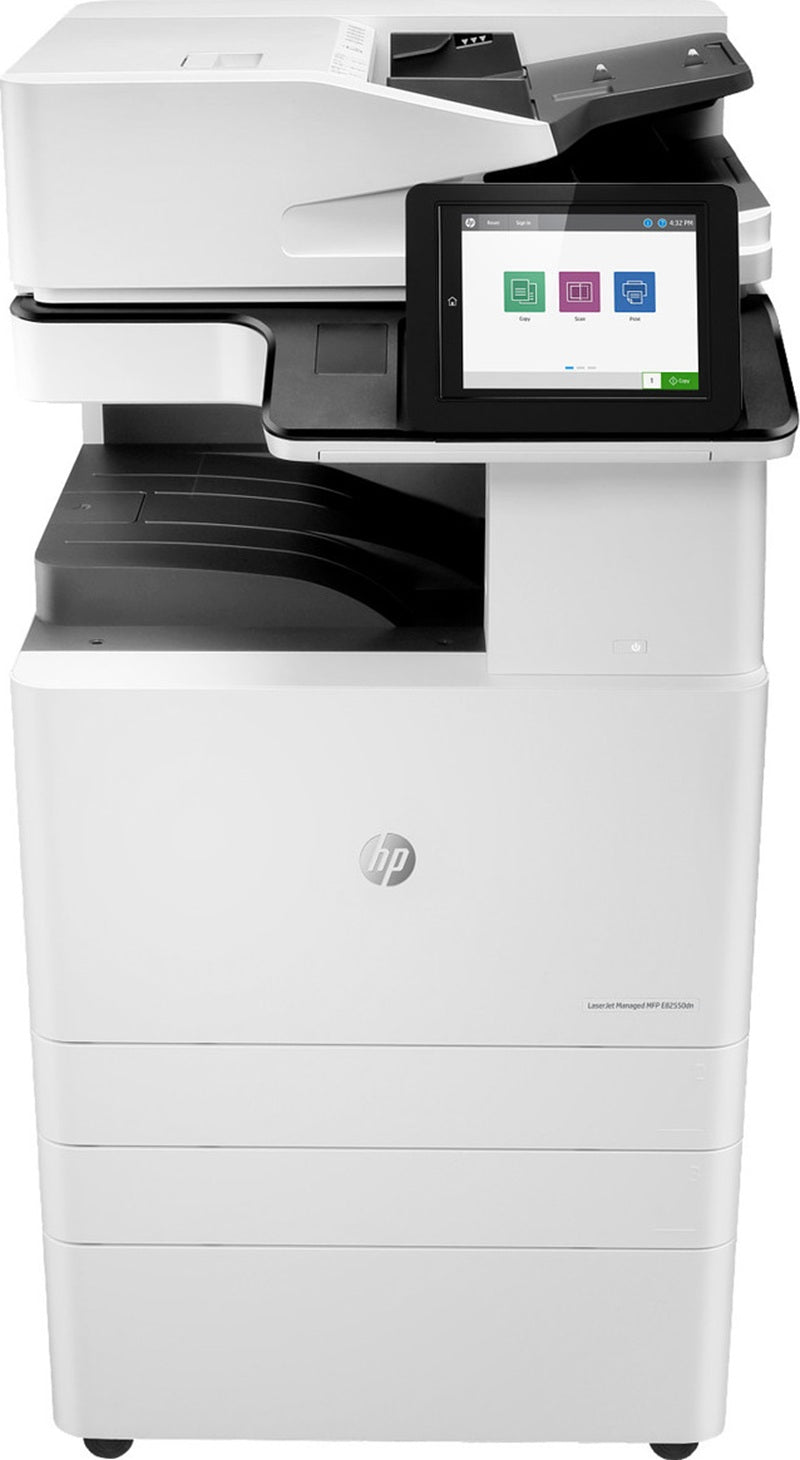 HP LaserJet Managed MFP E82550dn A3 Mono Multifunction Laser Printer + Trays + Base Refurbished