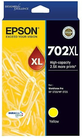 Genuine Epson 702XL C13T345492 Yellow Ink Cartridge 950 Print