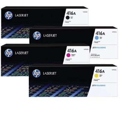 Genuine Pack of 4 HP 416A Toner Cartridges W2040A-W2043A 1BK,1C,1M,1Y