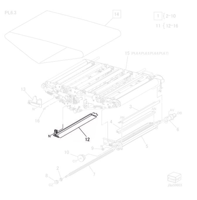 Genuine Fuji Xerox Inlet, IBT Belt Unit 015K78120