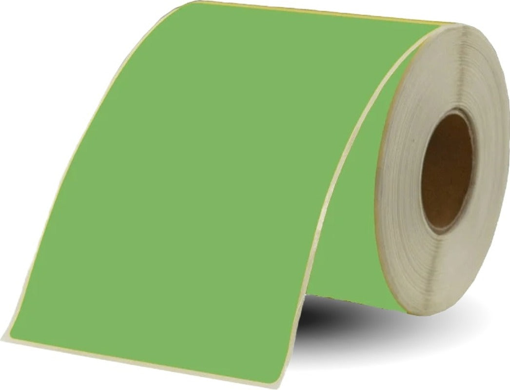 100mm x 150mm Direct Thermal Light Green Labels - 350/Roll - 40mm Core - Suitable Zebra / Sato