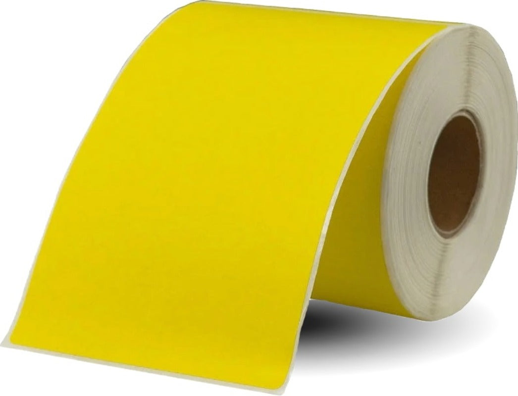 100mm x 150mm Direct Thermal Yellow Labels -20x 350/Roll - 40mm Core - Suitable Zebra / Sato