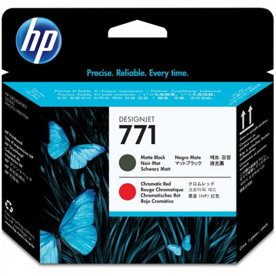 Genuine HP 771 CE017A Matte Black and Chromatic Red Printhead