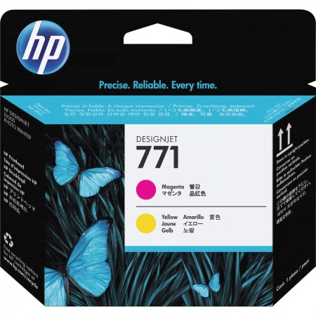 Genuine HP 771 CE018A Magenta and Yellow Printhead