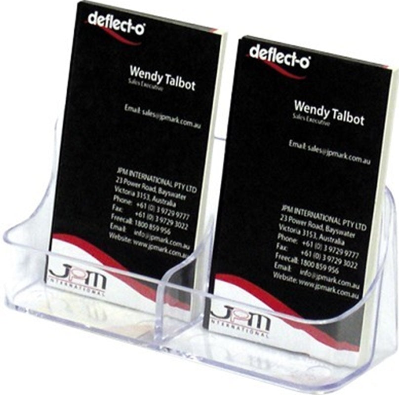 Deflect-O 2 Pocket Vertical Business Card Holder 70401