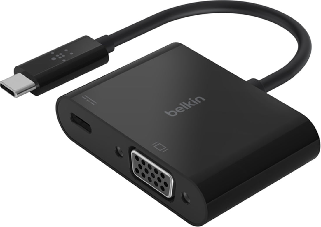 Belkin USB-C to VGA Adapter + Charge (Supports HD 1080p Video Res 60W #260