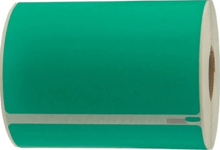104mm x 159mm Direct Thermal Green Labels - 220/Roll - 25mm Core - Suitable Zebra / Sato